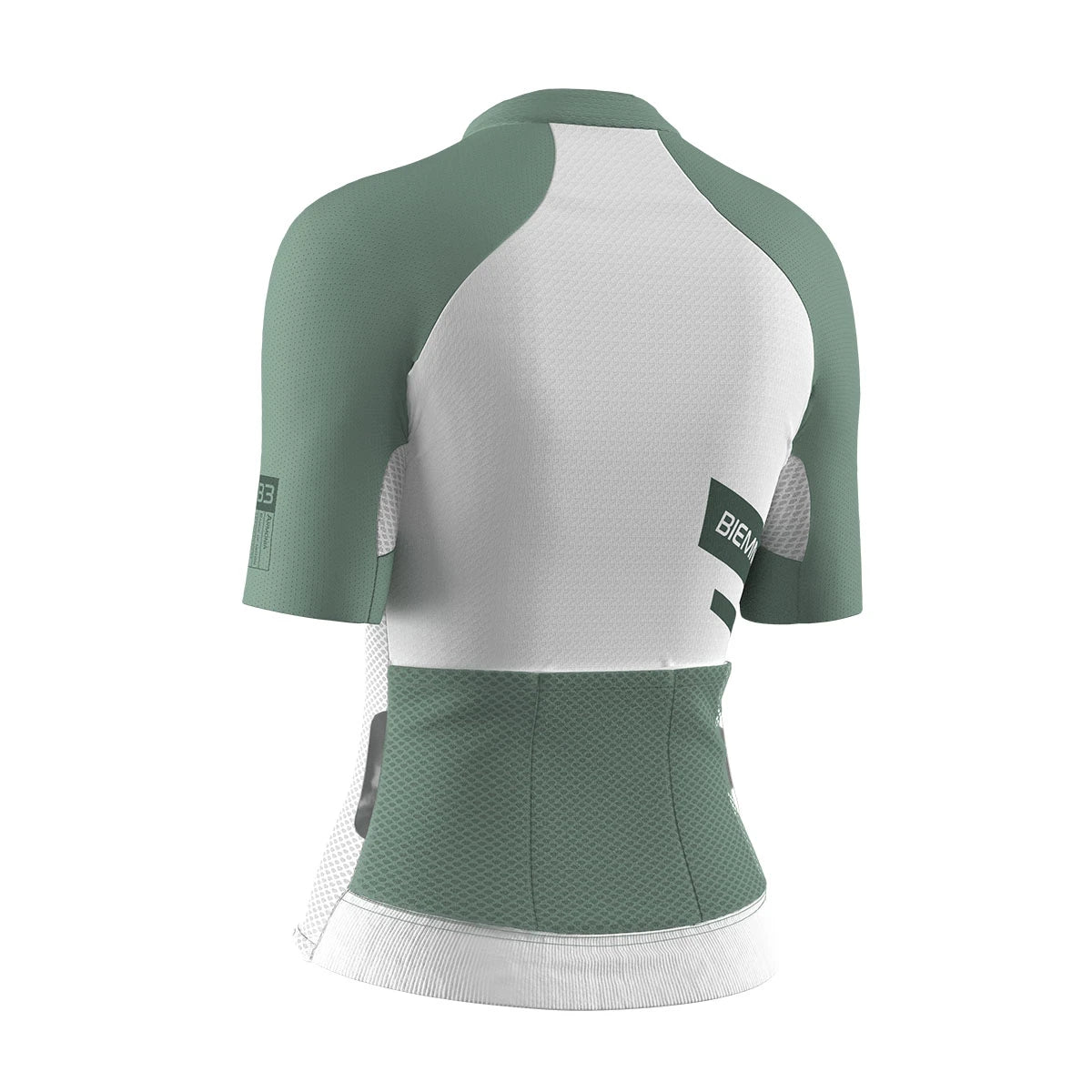 A12R2012L_BIANCO-SALVIA_DIETRO_BIEMMESPORT_MAGLIA_MANICA_CORTA_DONNA #colore_salvia-bianco