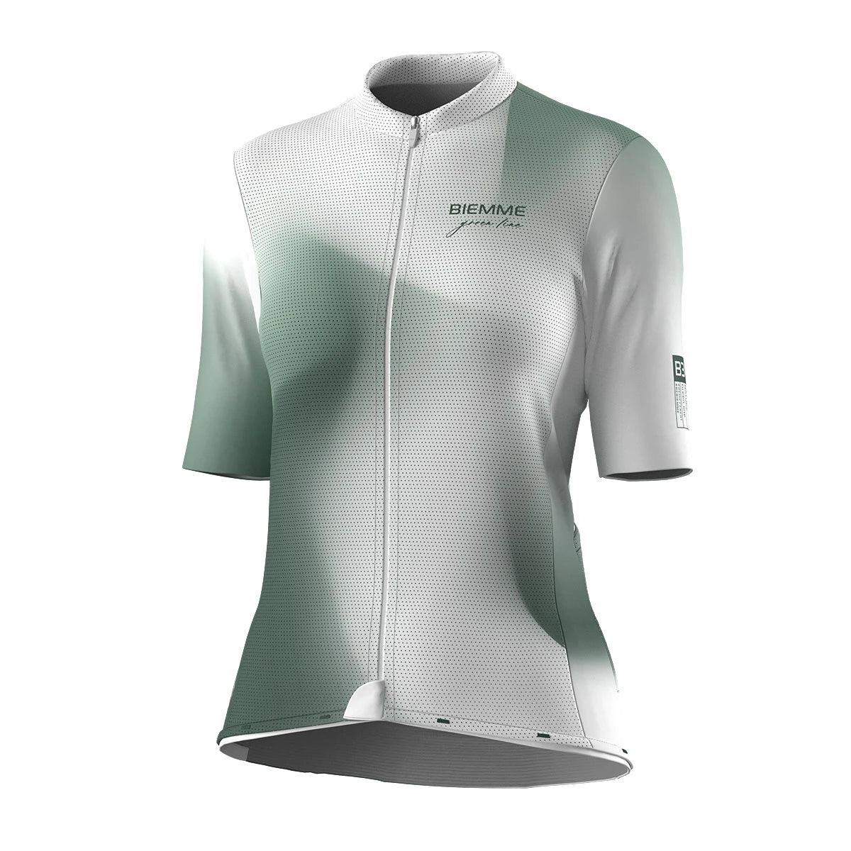 A11R2012L_BIANCO-SALVIA_DAVANTI_BIEMMESPORT_MAGLIA_MANICA_CORTA_DONNA #colore_bianco