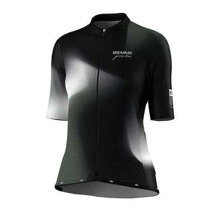 A11R2012L_NERO-VERDE_DAVANTI_BIEMMESPORT_MAGLIA_MANICA_CORTA_DONNA #colore_nero