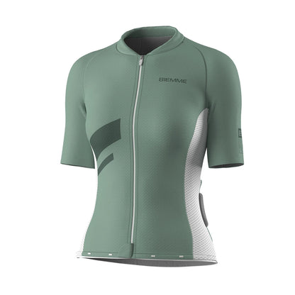 A12R2012L_BIANCO-SALVIA_DAVANTI_BIEMMESPORT_MAGLIA_MANICA_CORTA_DONNA #colore_salvia-bianco