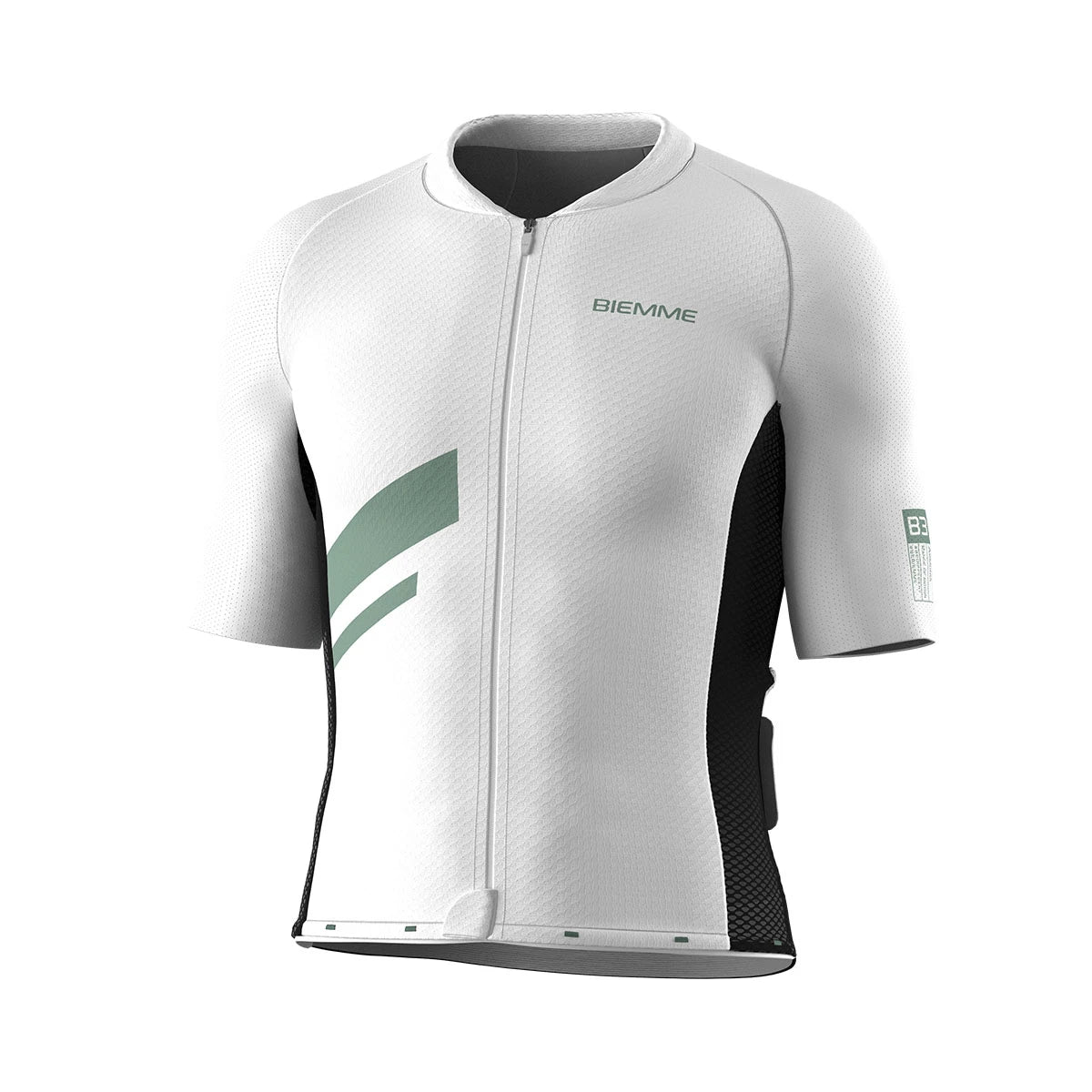 A12R2012M_BIANCO-NERO_DAVANTI_BIEMMESPORT_MAGLIA_MANICA_CORTA_UOMO #colore_bianco-nero