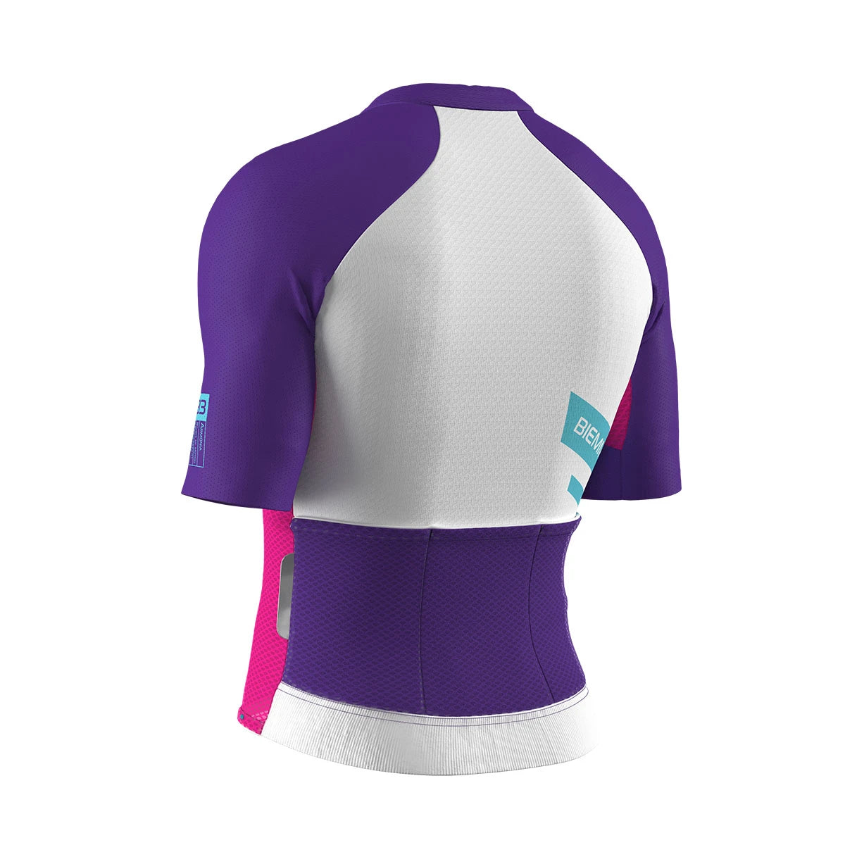 A12R2012M_VIOLA-BIANCO_DIETRO_BIEMMESPORT_MAGLIA_MANICA_CORTA_UOMO #colore_viola-bianco