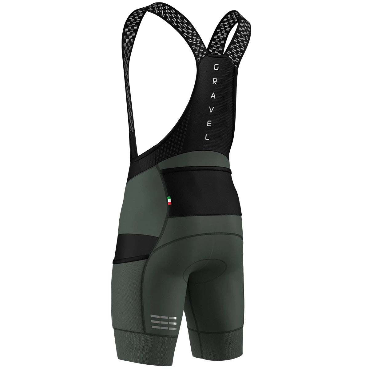 A21R201M_VERDE_DIETRO_BIEMMESPORT_PANTALONCINO_CARGO_UOMO_CON_BRETELLE #colore_verde-militare